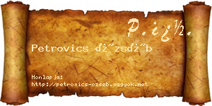 Petrovics Özséb névjegykártya
